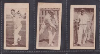 Trade cards, Australia, Allens, Bradman's Records, (series 1, Steam Rollers back), 3 cards numbers