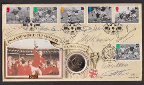 Football autographs, Football Legends, Euro 96, £2 coin cover, 'Football Heroes, England's World Cup