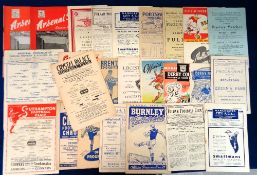 Football programmes, a collection of 25 1940's programmes inc. Chelsea v Watford 44/45 FLS,