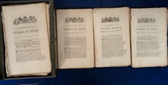 Ephemera, Georgian documents, hundreds of pages of 18th and 19thC of Acts of parliament all housed