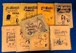 Tom Webster Cartoon Annuals, a collection of nine annuals from 1922, 1924 (writing to face), 1925,
