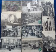 Postcards, Social History, French mainly Paris. Fire Service (2), Baby Elephant, Veterinary