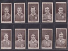 Cigarette cards, Wills, Irish Rugby Internationals (set, 25 cards) (gen. gd)