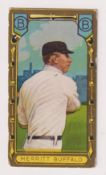 Cigarette card, USA, ATC, Hassan Cigarettes back, Baseball, type card, George Merritt, Buffalo