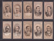 Cigarette cards, USA, Thos. H. Hall, Athletes (set, 12 cards) includes Ed Weston, Hanlan,