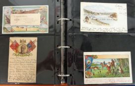 Postcards, Foreign, an Australia collection of 100+ cards in modern album. With postal stationery