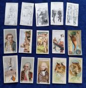 Cigarette cards, mixture 48 cards, mainly plain back proofs including Races of Mankind (gold