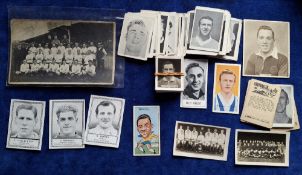 Trade cards, Football, Small mixture including A&BC Gum Footballers joined pairs (40, cut into