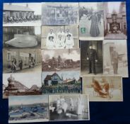 Postcards, Topographical Social History, mainly RP, inc. Police on motorbikes Dorchester (photo),