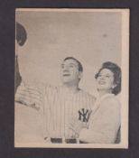 Trade card, USA, Swell Bubble Gum, The Babe Ruth Story, type card, no 9, Babe Ruth/Mrs Babe Ruth (