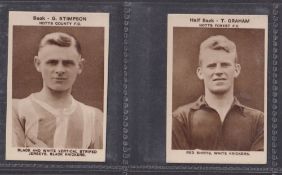 Trade cards, British Chewing Sweets (Oh Boy Gum), Photos of Footballers, 2 cards, T Graham Notts