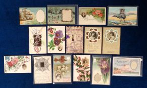 Postcards, Novelty cards, 15 to comprise 13 portrait cards (1 without personal portrait attached)