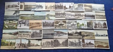 Postcards, Military and Aldershot, 150+ cards showing camps, hospitals, barracks, field stores,