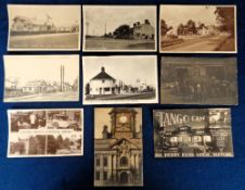Postcards, Motoring, Garages etc, 9 cards to include Globe Corner Alconbury, Wilcocks Garage Sawtry,