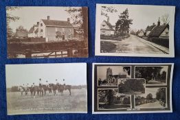 Postcards, Essex, Yeldham, Great Yeldham, 10 cards including Old Oak, Poole St RP, Flower Show