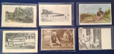 Postcards, Ceylon, over 120 cards. Interesting selection with many Ethnic, Social History,