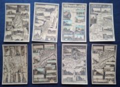 Postcards, Russia, 26 cards, all RP Multiviews and Map cards, all different, but all of a similar