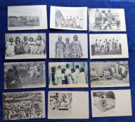 Postcards, Madagascar, 36 cards mainly family ethnic groups plus some Social History ones, including