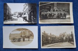Postcards, London Suburbs, 15 cards mainly RP including London General Omnibus Co Charabanc,