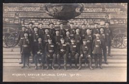 Postcard, Berkshire, Social History, 'Windsor Castle Salvage Corps Nov 1911' The Salvage Corps was