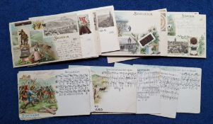 Postcards, Advertising, Suchard Chocolate 35 coloured Chromo cards, Song Sheet Music cards (11),