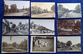 Postcards, Essex, 23 cards of Epping including RP's High Street, Engineers Sports 1915, North End
