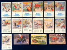 Postcards, Advertising, Pratts Motor Oil, 16 cards to comprise a set of 6 High Test Petrol blank