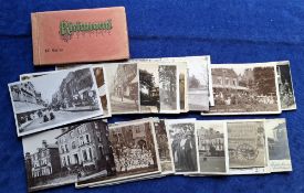 Postcards, Surrey, Richmond on Thames, 29 postcards including animated RP Street Scenes George