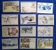 Postcards, Boer War, Cartoons, approx. 75 cards to include John Bull, Buren Family, 'God Is With The