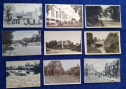 Postcards, Surrey, over 170 cards of Weybridge, a few better noted including Baker St RP, Baker St