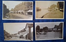 Postcards, Surrey, Walton on Thames, 50 cards including many RP's, Church St, Broadway, River &