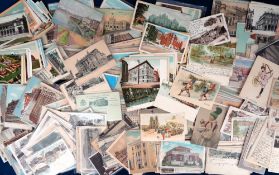 Postcards, Misc Foreign, a selection of approx. 400 cards to include hotels, theatres, Masonic
