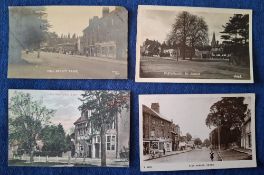 Postcards, Surrey, Esher, 38 cards including Esher Park Avenue, Mill Bridge, The Bear Hotel RP (