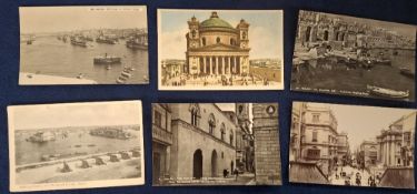 Postcards, Malta, 43 cards mainly topographical, printed and RP's, some towns include Lower