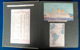 Postcards, an album outlining a tour to South America in 1935 aboard the Reina Del Pacifico with