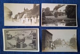 Postcards, Essex, Gt Chesterford, 11 cards including White House, Chapel Treat RP (some fading of