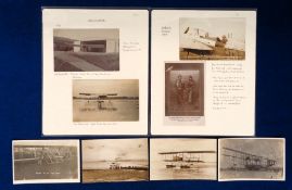 Postcards, Early Aviation, 8 cards to comprise Sheffield Aviation Week 1914 (2), Seaplanes (5) and