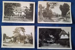 Postcards, Essex, Arkesden, 12 cards including Church Green RP, Old Cottage by Stream RP, Pump Green