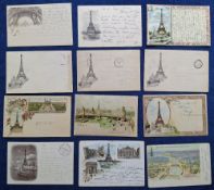 Postcards, France over 195 Postcards, all Feature the Eiffel Tower, either as the main study, in the