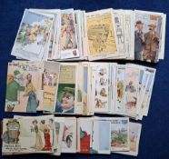Postcards, Comic, over 180 cards, many artist signed; including Brian White, Thomas Henry, Harry B