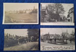 Postcards, Surrey, Thames Ditton, 11 cards including Station Rd RP, Nancy Price RSPCA Flying School,