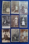 Postcards, Dogs, photographic portraits, a selection of cards to include a monkey driving a dog