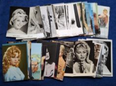 Postcards, Cinema, over 75 postcards all featuring Brigitte Bardot mostly around the 1960's era,