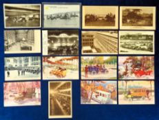 Postcards, Motoring, Foreign 16 cards to include set of 6 de Dion-Bouton plus Pekin-Paris, Renault