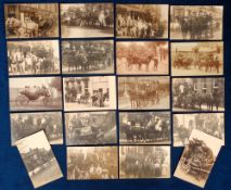 Postcards, Horse Drawn Vehicles, 20 cards showing coach and 4, horse drawn charabancs, traps,