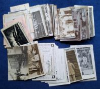 Postcards, Military, Over 100 cards, mainly European (most are German), RP's and Printed, some