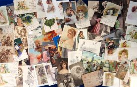Postcards, Tuck & Sons Glamour and similar, a selection of approx. 90 cards to include glamour,