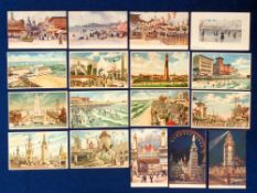 Postcards, USA, Pleasure Parks, 26 cards featuring Luna Park Coney Island New York and Atlantic City