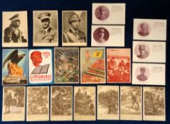 Postcards, Propaganda and Military, 50+ cards to include A. Bertiglia, a set of 'English Soldiers in