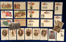 Postcards, Military, 40+ mainly Boer War cards to comprise propaganda, Tucks 'Empire' series,